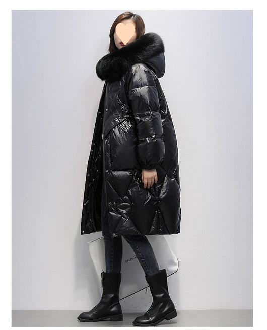 Chaqueta Acolchada Oversized con Capucha y Cuello de Piel - Tallas Grandes - Image 9