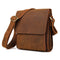 Bolsa Bandolera de Cuero Crazy Horse para Hombre - Estilo Ejecutivo Vertical