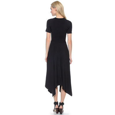 Vestido Corto con Cutout en Cintura y Pliegues Cruzados - Image 2