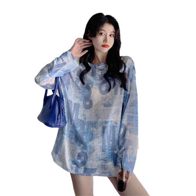 Blusa Holgada de Manga Larga con Protección Solar UV - Image 5