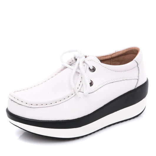 Zapatos Plataforma de Cuero con Suela Gruesa - Image 3