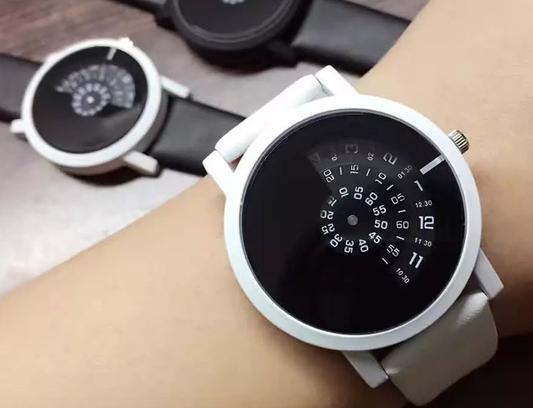 Reloj de Cuarzo Minimalista Coreano para Parejas - Diseño Giratorio Moderno
