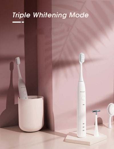 Cepillo de Dientes Eléctrico Ultrasónico Moemi con Cerdas Suaves para Adultos - Image 7