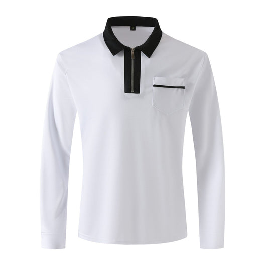 Polo Deportivo Hombre Otoño Cierre de Cremallera Cuello Solapa Algodón - Image 11