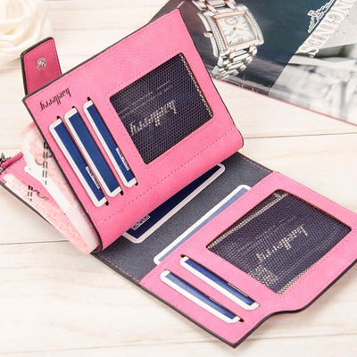 Billetera Vertical de Cuero Nobuck para Mujer - Multicolor con Múltiples Compartimentos - Image 3