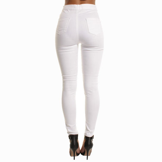 Pantalones Vaqueros Rotos a la Rodilla con Stretch - Image 7