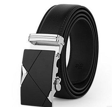 Cinturón de Cuero Ejecutivo Dos Capas - Estilo Coreano Moderno