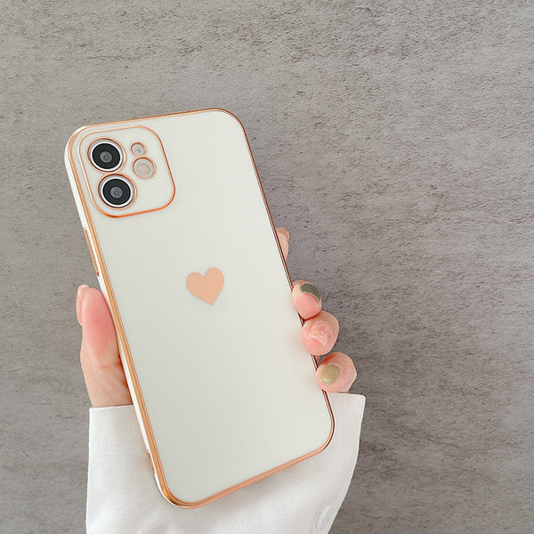 Funda Protectora para Celular con Acabado Mate Frosted y Detalles de Amor