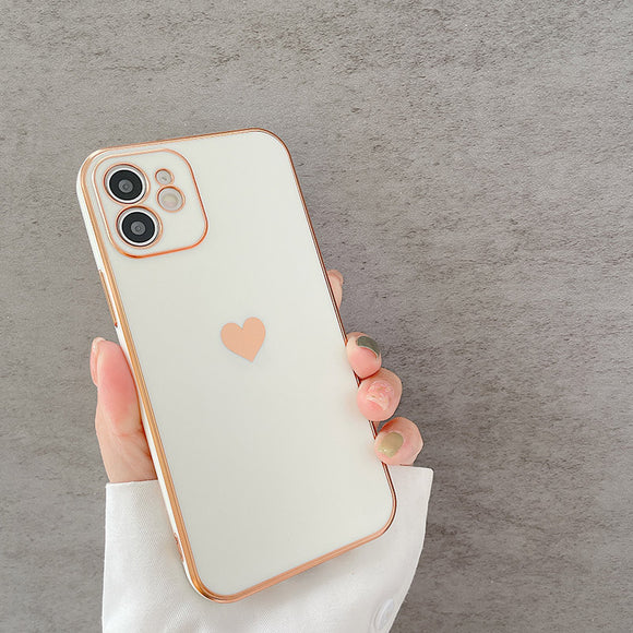 Funda Protectora para Celular con Acabado Mate Frosted y Detalles de Amor