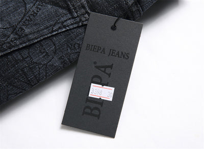 Pantalones Vaqueros Skinny Estampados para Hombre Cintura Media - Image 18