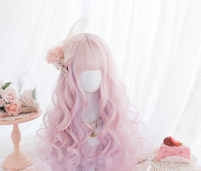 Peluca Larga Rizada Estilo Harajuku - Cabello Sintético Suave