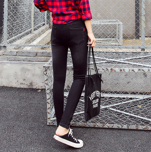 Pantalones Vaqueros Clásicos Otoñales Lavados para Mujer - Image 3