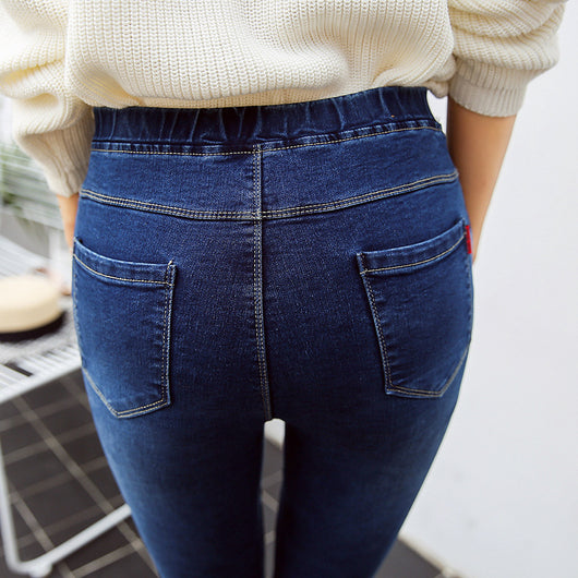 Pantalones Vaqueros Clásicos Otoñales Lavados para Mujer