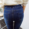 Calça Jeans Feminina Clássica de Outono Lavada