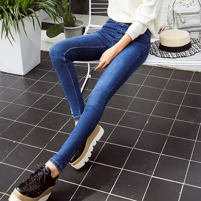 Pantalones Vaqueros Clásicos Otoñales Lavados para Mujer - Image 2