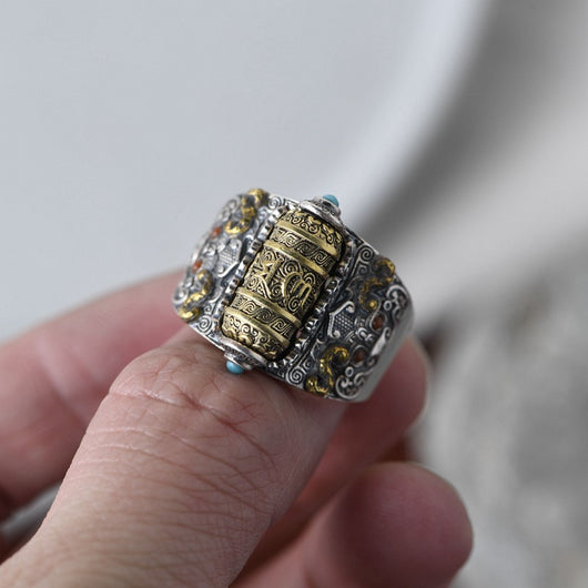 Anillo Giratorio Personalizado Ajustable Retro - Image 7