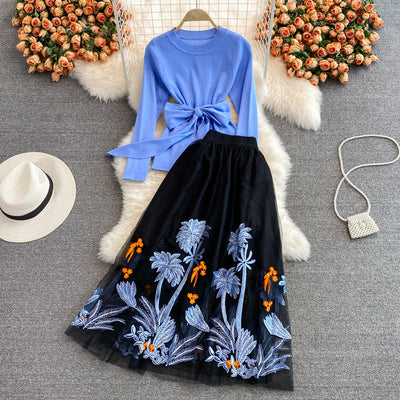 Conjunto Falda y Blusa Hada - Cintura Alta, Largo Sobre la Rodilla - Image 14