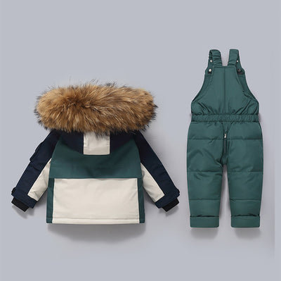 Conjunto Térmico Acolchado para Niños: Chaqueta y Pantalón Peto - Image 13