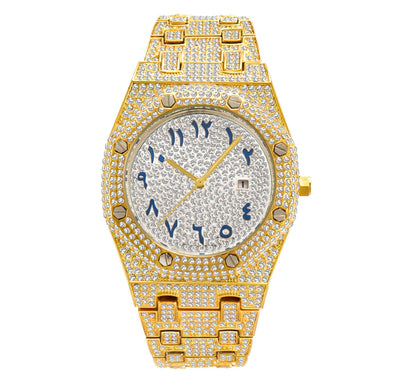 Reloj Hombre Resistente al Agua con Calendario y Cristales Brillantes - Image 4