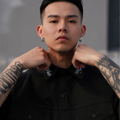 Camisa de Trabajo Rap Style con Bordado Exclusivo para Hombre - Image 4