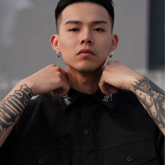 Camisa de Trabajo Rap Style con Bordado Exclusivo para Hombre - Image 4