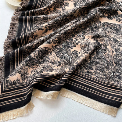 Poncho Dos Tonos Grueso y Cálido para Hombre - Image 13