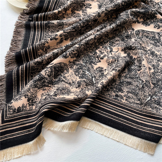 Poncho Dos Tonos Grueso y Cálido para Hombre - Image 13