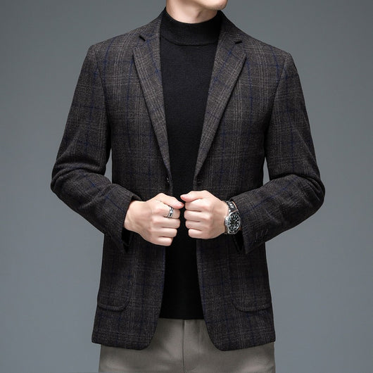 Blazer Cuadros Hombre Elegante para Negocios - Image 5