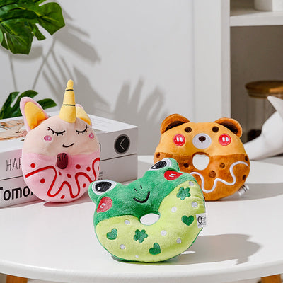 Juguete Interactivo Peluche Donut Teddy VIP para Gatos y Perros Pequeños y Medianos