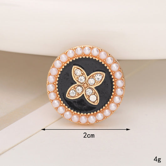 Adornos de Cristal Brillante para Zapatos - Accesorios DIY Estilo Clásico con Flor de Perla - Image 50