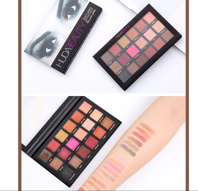Paleta de 18 Sombras Pearladas y Mate en Tonos Tierra