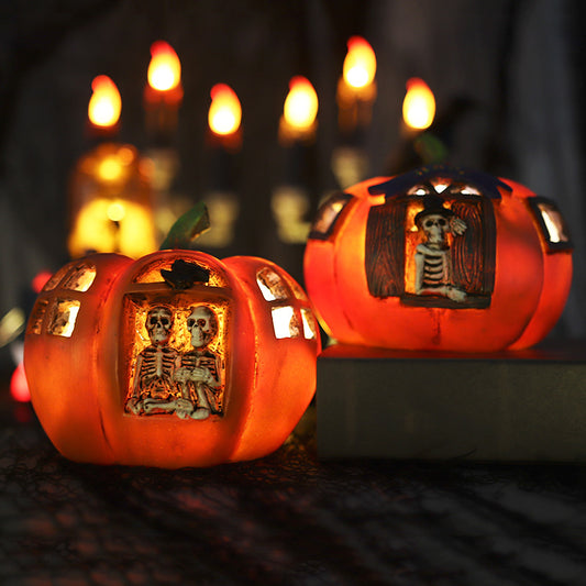 Luz LED Decorativa Calavera y Fantasma - Adorno Halloween para Mesa