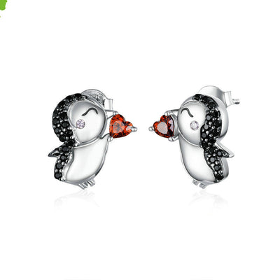 Aretes de Plata 925 Pingüino Adorable - Diseño Femenino y Delicado - Image 9
