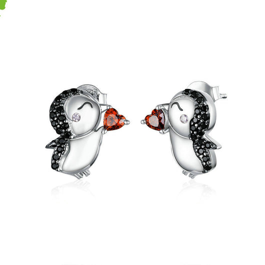 Aretes de Plata 925 Pingüino Adorable - Diseño Femenino y Delicado - Image 9