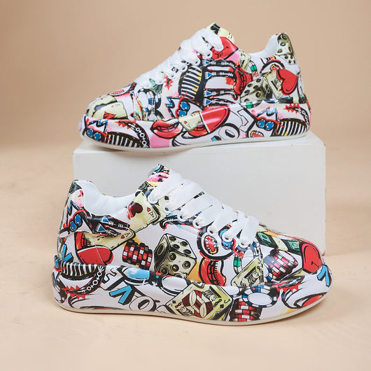 Zapatillas Deportivas Plataforma Mujer con Diseño Pintado a Mano - Image 11