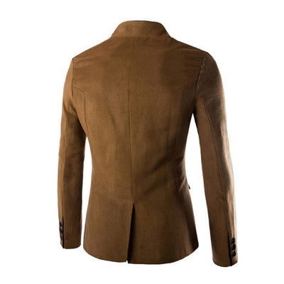 Traje Ejecutivo de Lana con Cuello Parado y Botones Múltiples - Image 12