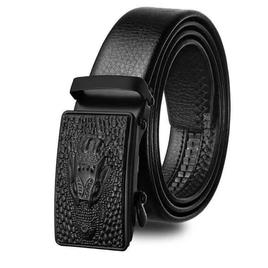 Cinturón de Cuero Ancho para Hombre con Hebilla Automática - Image 7