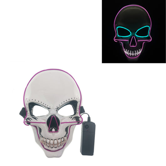 Máscara Calavera LED Resplandeciente con Líneas de Neón - Image 12