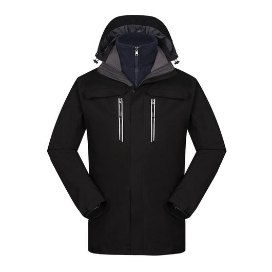 Chaqueta Impermeable Reversible de Dos Piezas con Forro de Terciopelo Coral - Image 7