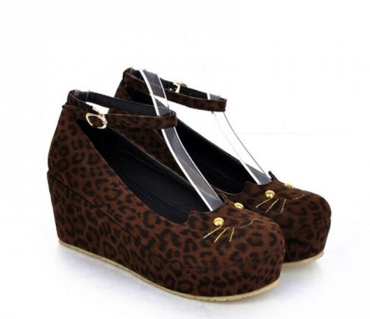 Zapatos Plataforma Leopardo con Cuña para Mujer - Image 14