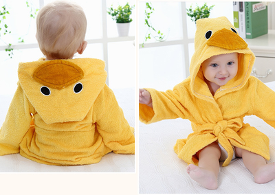 Bata de Baño Infantil con Capucha - Toalla Modelo Animales Lindos en Algodón - Image 23