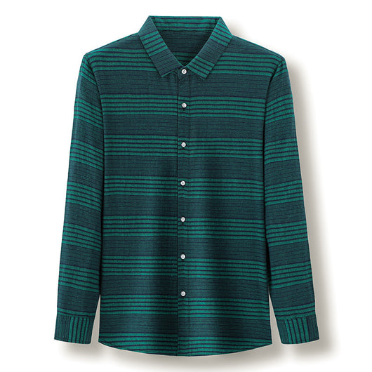 Camisa Lino Rayas Manga Larga Casual Ejecutiva para Hombre - Image 7