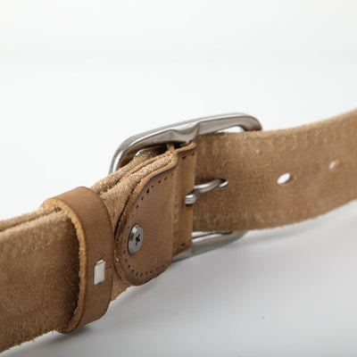 Cinturón de Cuero Vacuno Gastado Estilo Retro para Hombre - Image 3