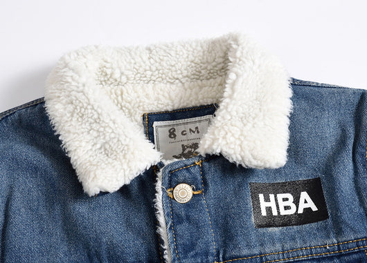 Chaqueta de Mezclilla Premium con Terciopelo de Cordero Ajustada - Image 8
