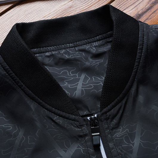 Chaqueta de Béisbol con Cuello Deportivo para Hombre - Colección Otoño - Image 4