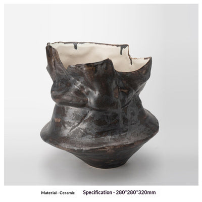 Florero de Cerámica Vintage Wabi-Sabi con Diseño Artesanal Texturizado - Image 6