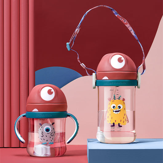 Vaso Infantil 240ml con Popote Anti-Asfixia Diseño Adorable