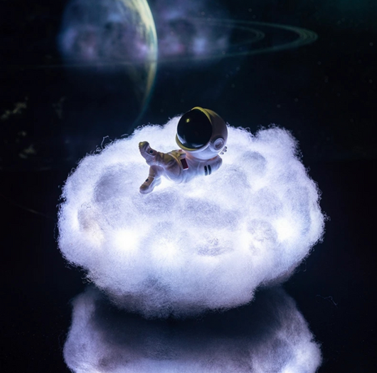 Lámpara Astronauta con Nubes LED y Efecto Arcoíris para Niños - Image 7
