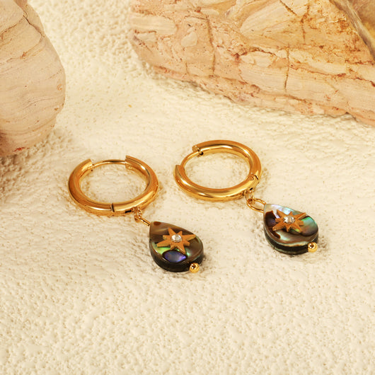 Aretes de Concha Nácar Lujo Creativo - Elegancia y Temperamento - Image 2