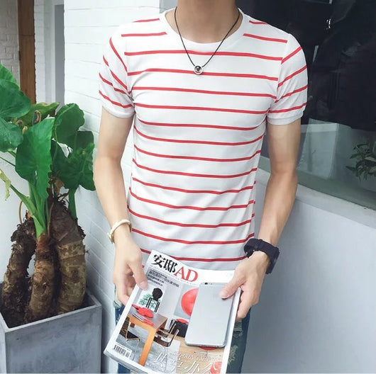 Playera a Rayas Casual para Hombre - Image 46